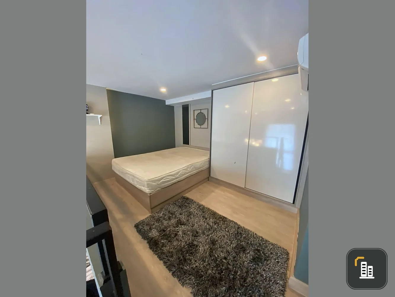 Sell / rent Knightsbridge Tiwanon, DUPLEX room, high ceiling, unblocked view, built-in furniture, book quickly.