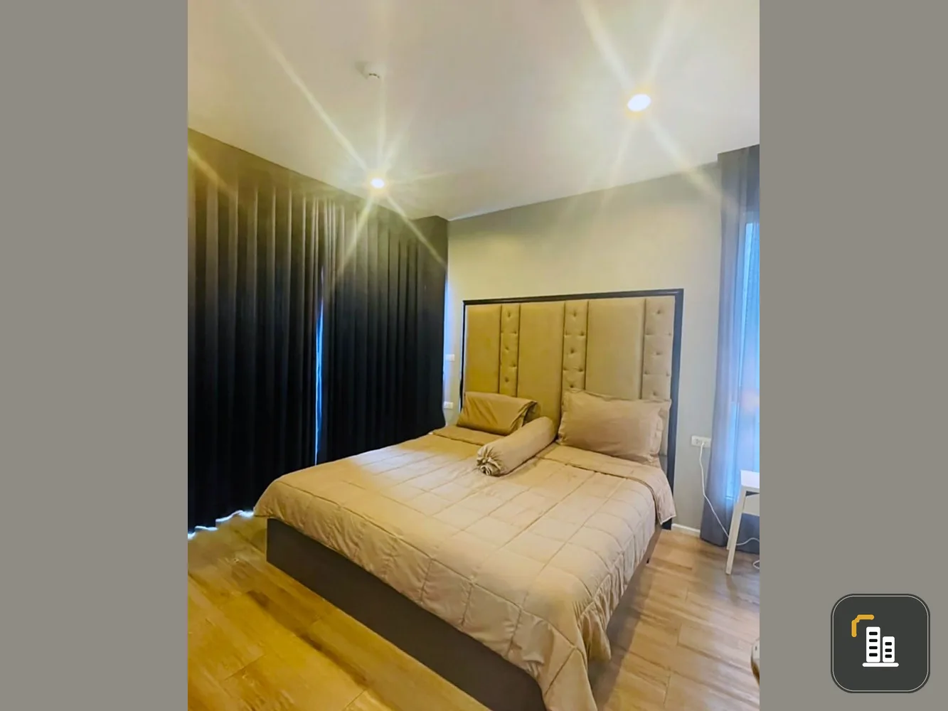 Happy Condo Ladprao 101 for sale, spacious room, nice decoration, new built-in furniture, quiet, not disappointed.