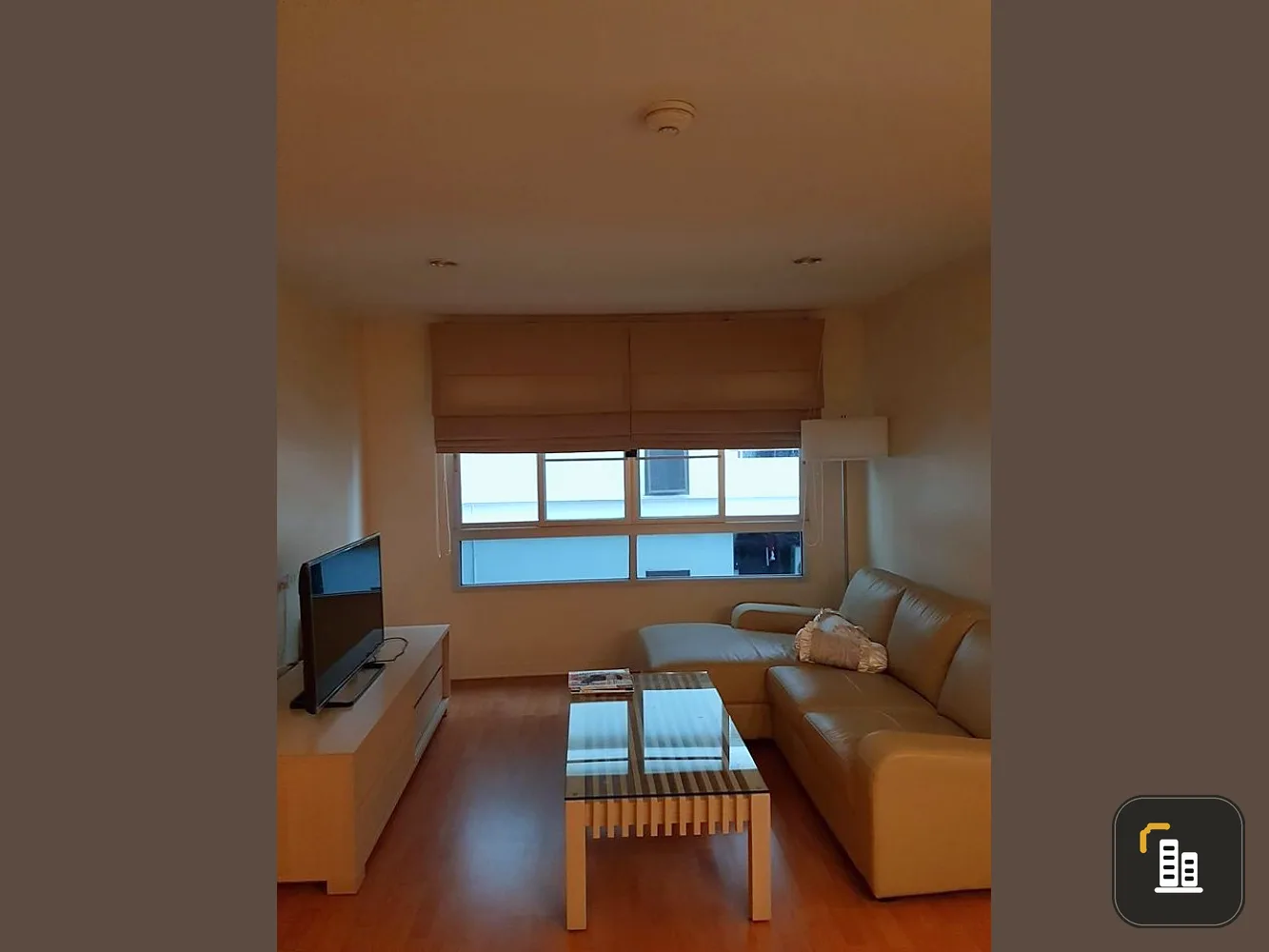 Condo for rent, Lumpini Ville, Cultural Center, corner room, 2 bedrooms, 2 bathrooms, ready to move in, easy to travel, hurry to reserve before it's gone.