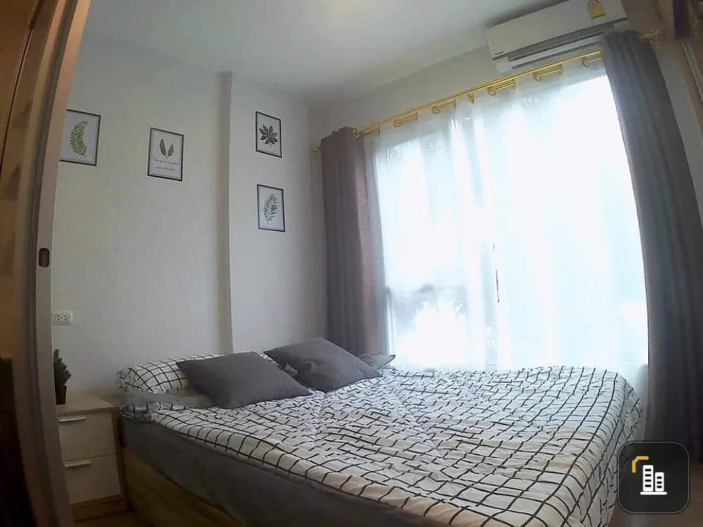 For rent Happy Condo Laksi-Don Mueang Tong is ready, corner room, garden view, near the airport, easy to travel, book now!
