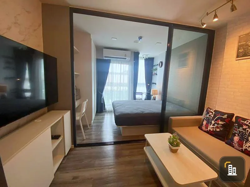 Atmoz Chaengwattana for rent, 1 bedroom, 1 bathroom, fully furnished, built-in kitchen. If you want to be in a good room, hurry up.