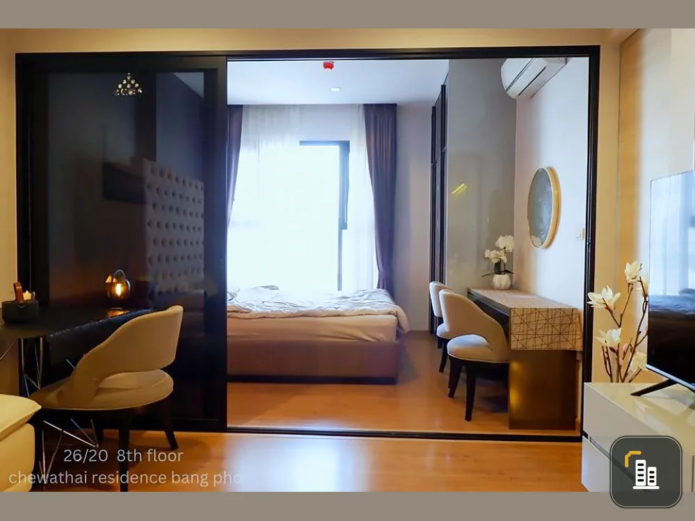 Condo for rent, Chewathai Residence, Bang Pho, nice decorated room Comes with good furniture and electrical appliances. Hurry up to reserve.