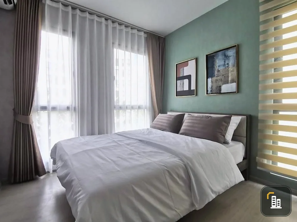 For rent!! Condo Unio Sukhumvit 72, size 2 bedrooms, 3rd floor, Building D, fully furnished. Ready to move in, book now!!
