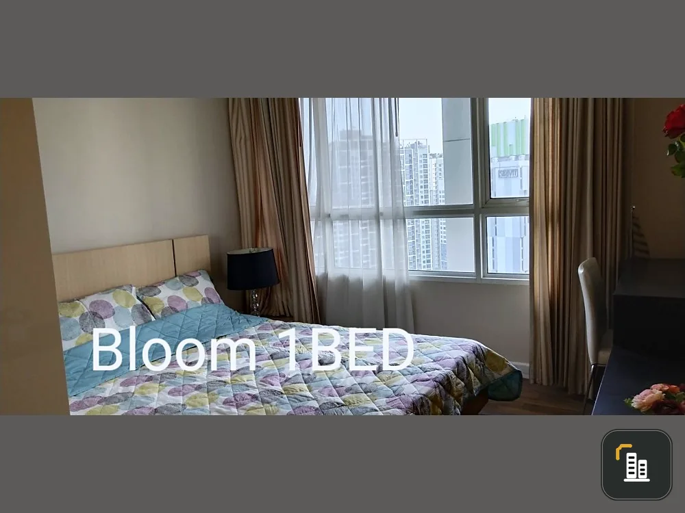 For rent!! Condo The Bloom Sukhumvit 71, 22nd floor, high floor, beautiful view, convenient transportation, good location, hurry and book now!!!