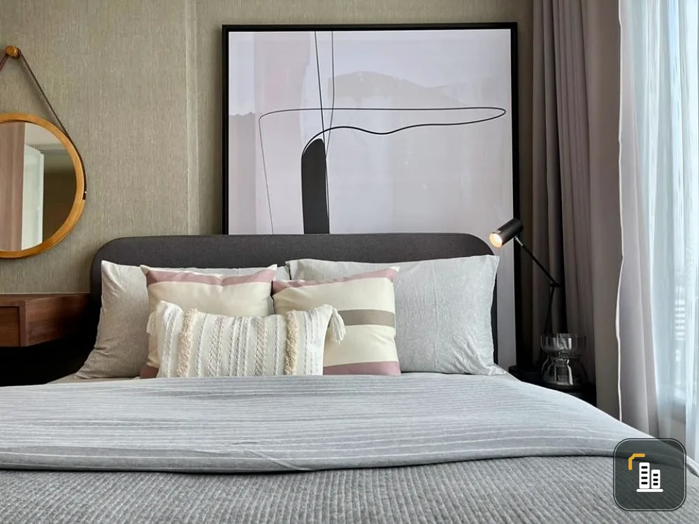 Condo for sale, for rent, Life Sukhumvit 62, high floor, beautiful room, one bed plus room, don't miss it.