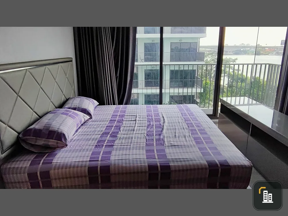 Condo for rent, The Politan Breeze, corner room, river view and swimming pool, fully furnished, ready to move in