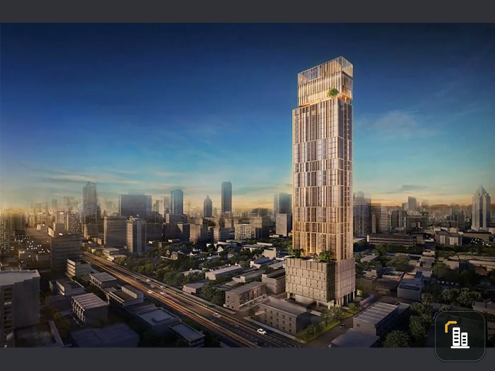 For rent wish signature midtown siam nice decorated room get the right height On the side facing Baiyoke Tower, reserve now.