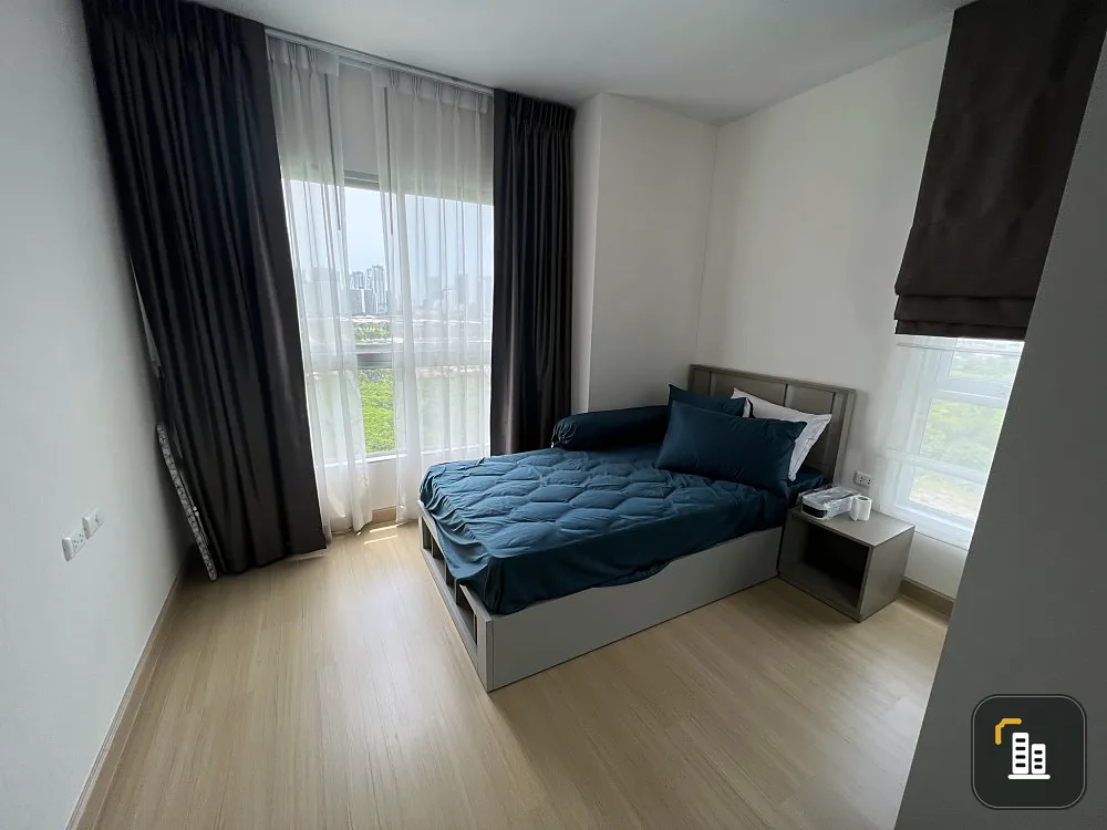 Condo for rent Supalai Veranda Rama 9, the room focuses on comfortable tones. Fully furnished, ready to move in. You can reserve now.