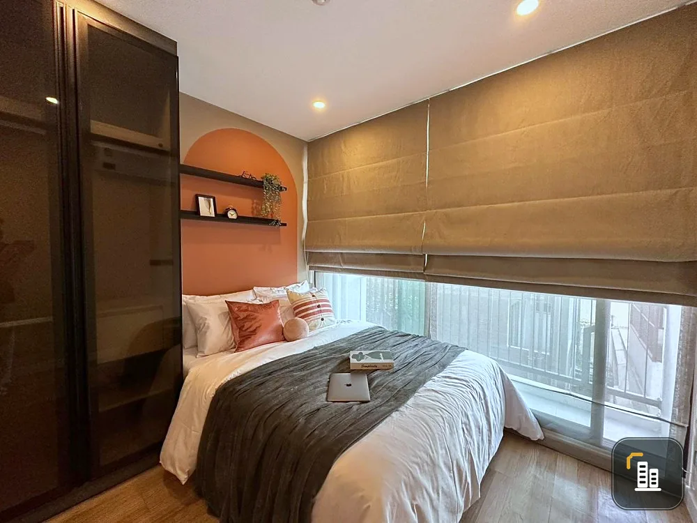 Condo for sale, Groove Ratchada-Rama 9, fully furnished room, ready to move in, near the train station, convenient to travel, hurry!!