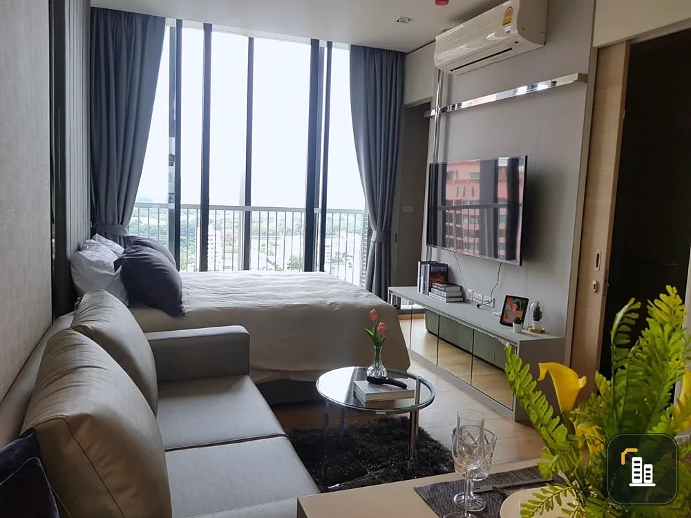Condo for rent, Park 24 Origin, Phrom Phong, 21st floor, great view, STUDIO room, fully furnished, ready to move in. Book now.