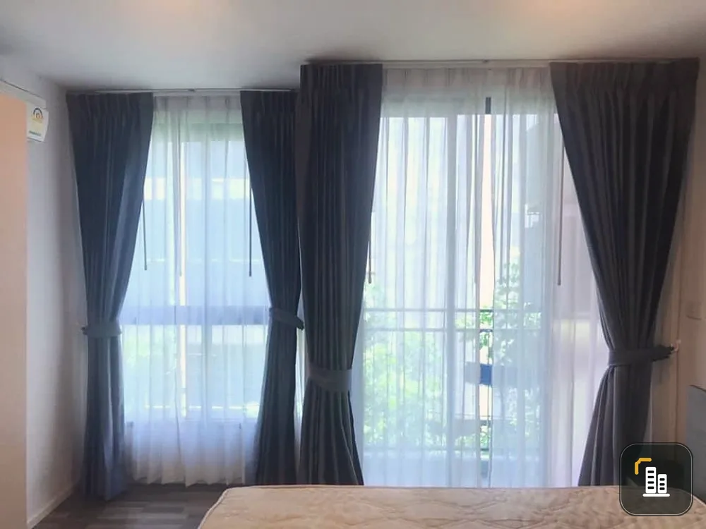 Sell/rent!! Condo Living Nest Ramkhamhaeng, 3rd floor, Building A, room with balcony. Beautifully decorated, fully furnished, don't miss it!!