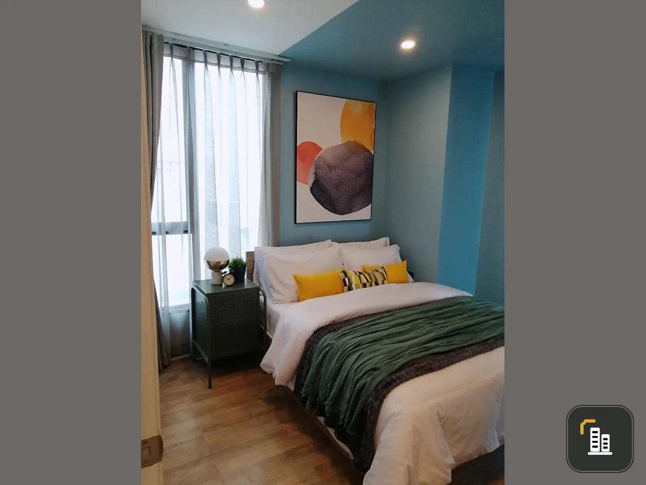 Condo for sale, Groove Ratchada-Rama 9, nice decorated room. Comes with complete facilities, good price, hurry up to buy