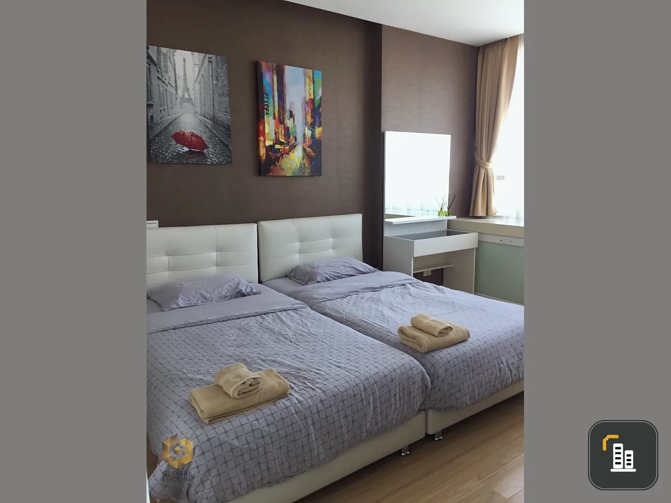 Condo for rent at T.C. Green, high floor, beautiful room, fully furnished, ready to move in. Don't miss it. Book now.