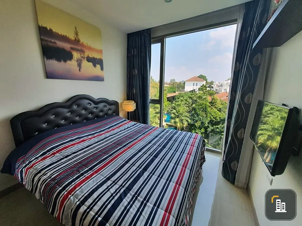 Condo for rent, The Riviera Wongamat Beach (North Pattaya), pool view, beautiful room, ready to move in.
