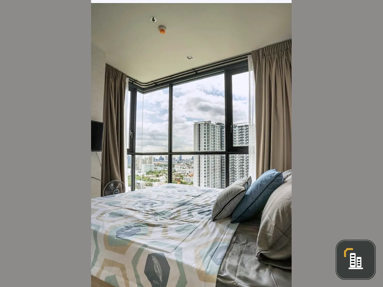 Condo for sale, The Line Wong Sawang, corner room, beautiful view, very good atmosphere, do not wait, hurry to reserve!