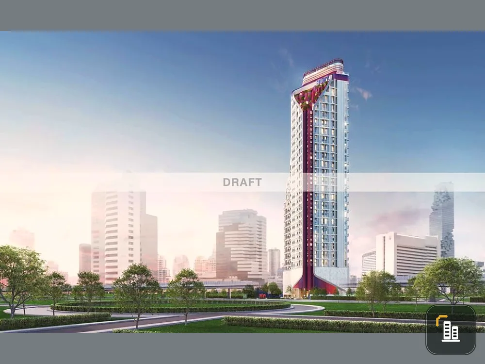 Selling Culture Chula, Lum View, high floor, one room of the project, corner room, Layout room, very good proportion