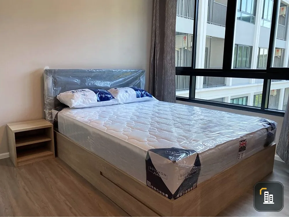 For rent, D Condo Hideaway Rangsit, phase 4, 5th floor, beautiful garden view, great atmosphere. Fully furnished room, book now