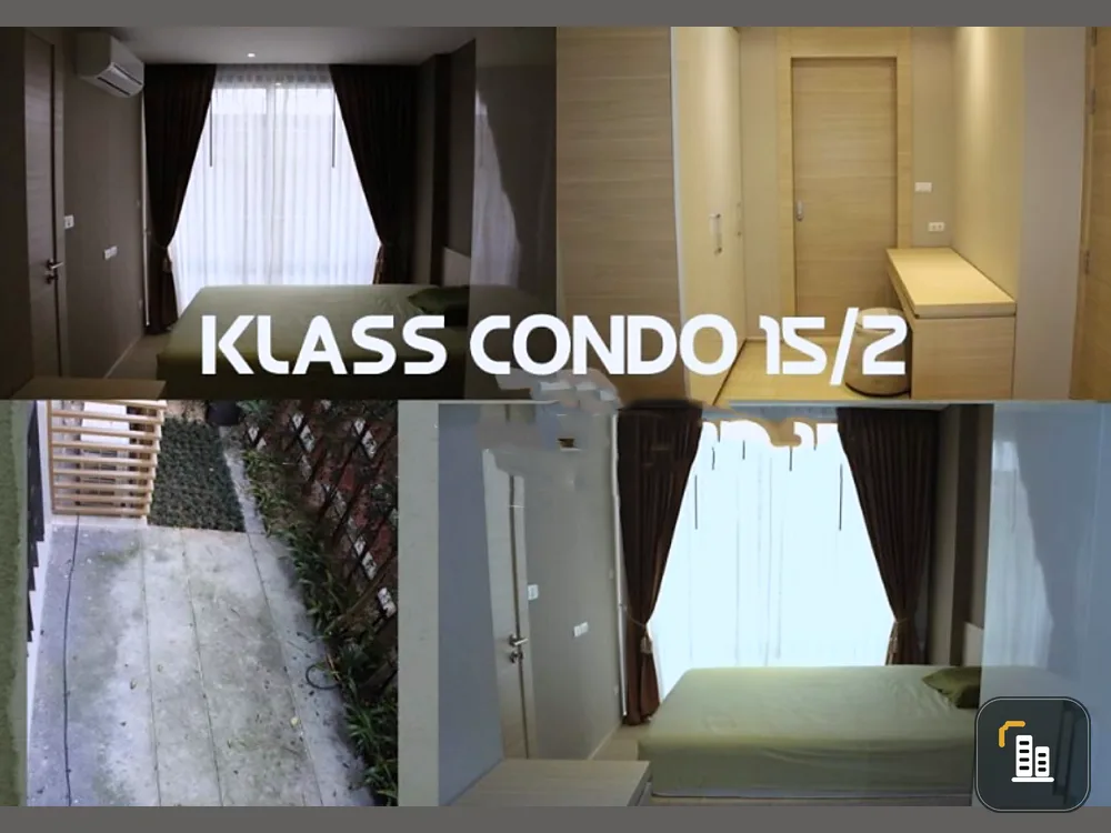 For rent, Class Condo, Silom, has a private garden, complete electrical appliances, ready to move in, near the train station, convenient to travel