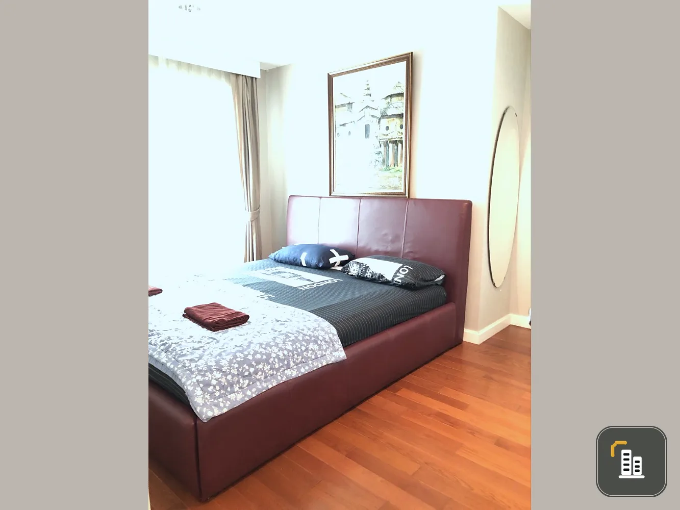 Condo for sale, Belle Grand Rama 9, high floor, fully furnished, ready to move in Complete electrical appliances, great location