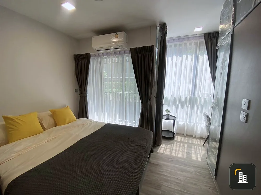 For rent, Cave Condo Salaya, good looking room, decorated in white tones, complete facilities. Guarantee that you will definitely like it. Book now.