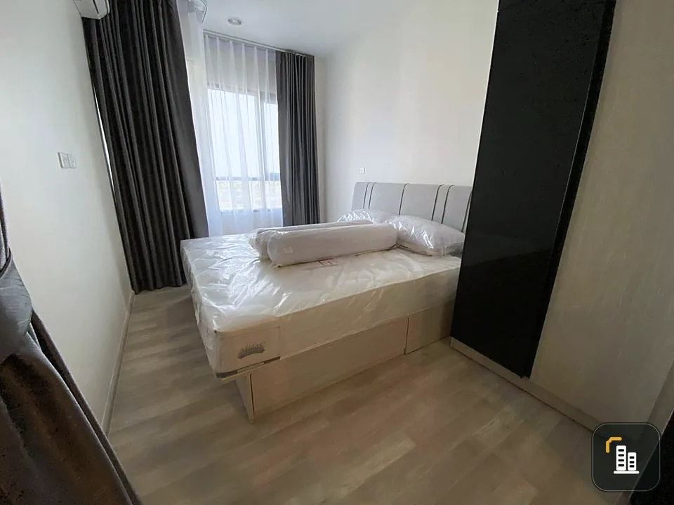 For rent, Niche Mono, Mega Space Bangna, Rim room, quiet, complete electrical appliances. Reserve first, stay first.