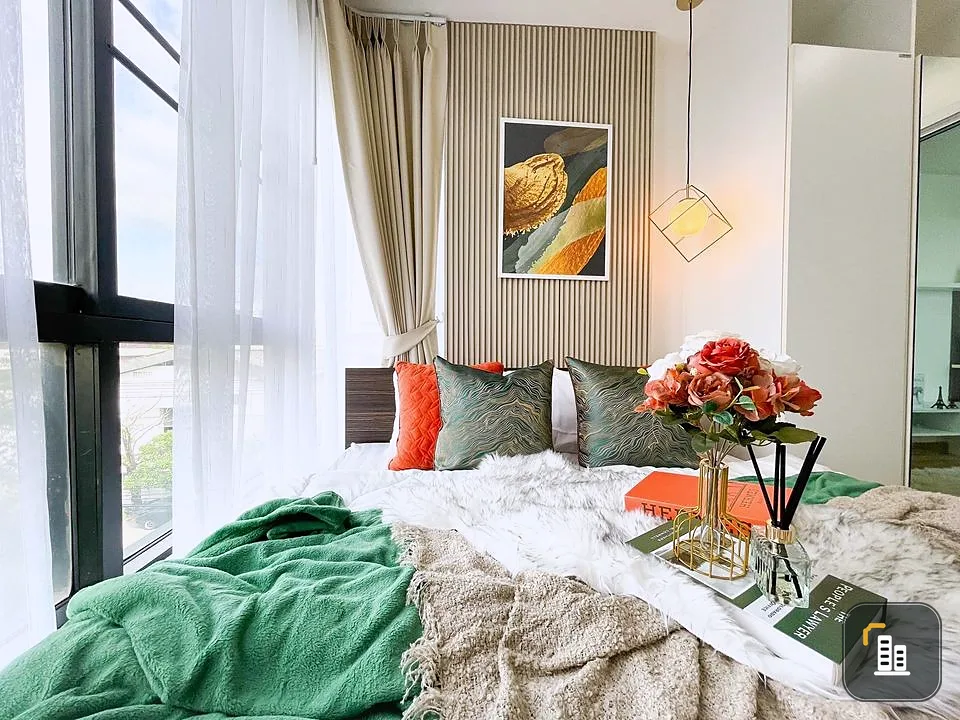 Condo for sale, A pool Bangna, Building B, 4th floor, beautifully decorated room, very inviting, straight cover, not in the eyes, hurry up and book no