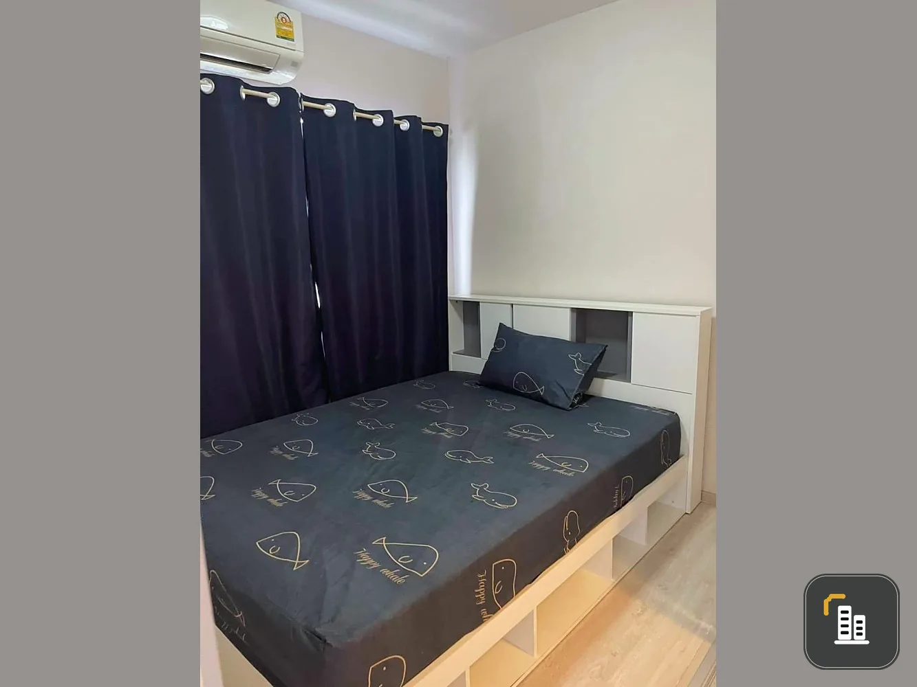 Condo for sale, Plum Condo Park Rangsit Phase 2, 7th floor, corner room, complete with furniture and appliances, great value
