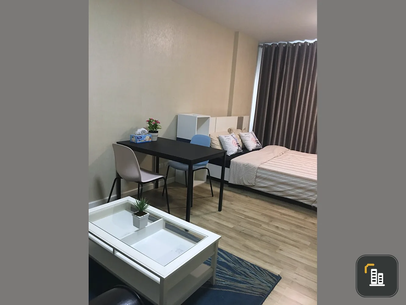 For rent, D Condo Campus Rangsit, Phase 2, Building B, ground floor, garden view, beautiful room, new room Like to rent immediately.
