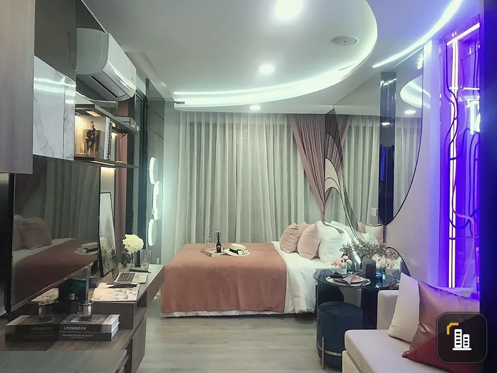 Sale down payment, The Origin Lat Phrao-Bang Kapi, beautiful corner room for animal lovers Hurry up and grab it!!