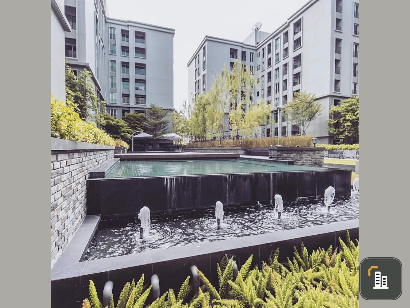 Condo for sale, Chapter One, The Campus Kaset, garden view room, divided into zones, perfect living space You can't reserve it anymore.