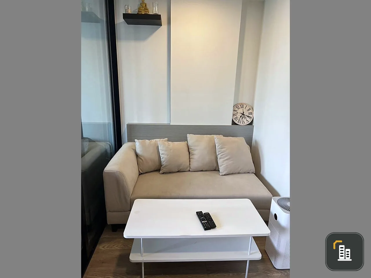 Selling Atmoz Ladprao 15, 8th floor, elephant building view, complete furniture and electrical appliances. Book and you won't be disappointed.