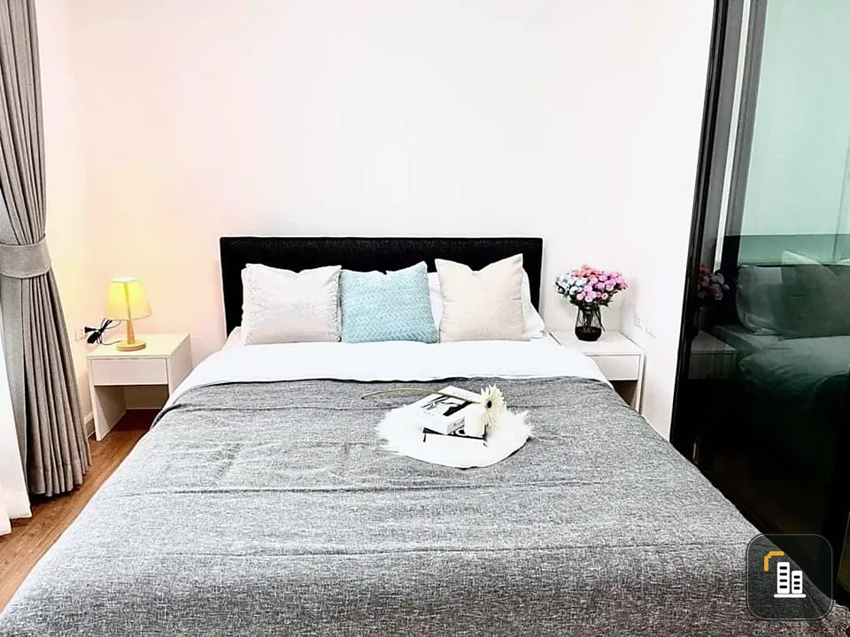 For rent, Icondo Salaya Phase 2, corner room, decorated very nicely. The most comfortable bed At this price, hurry up and reserve it.