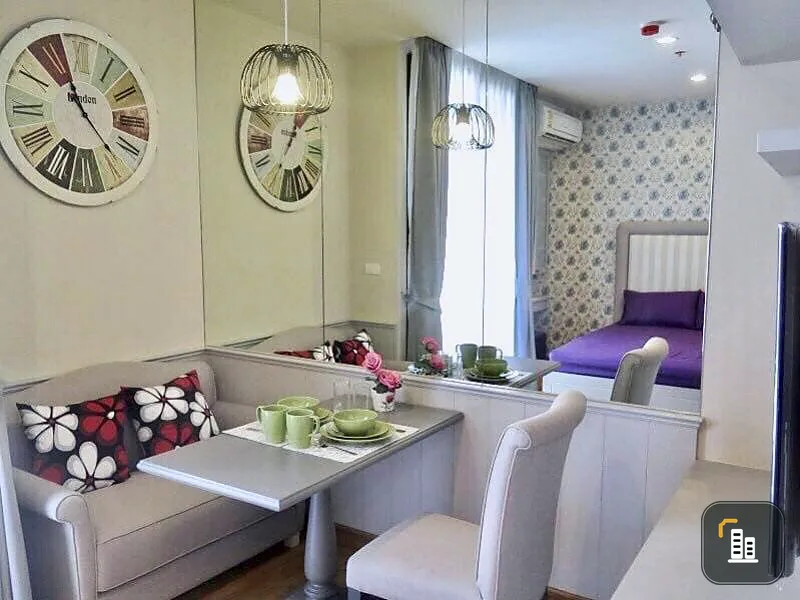 Sale The Editor Saphan Khwai Condo near BTS Studio room 11th floor Unblocked view, built-in furniture, ready to move in.