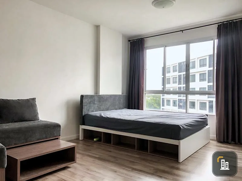 It has arrived. New room. Not blocking. View. Beautiful view. High floor. Very nice. You can carry your bags in. D Condo Phase 2