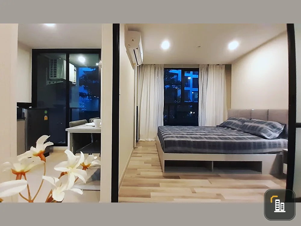 Condo for rent, The Cube Premium Ratchada 32, fully furnished, south, quiet, complete with electrical appliances