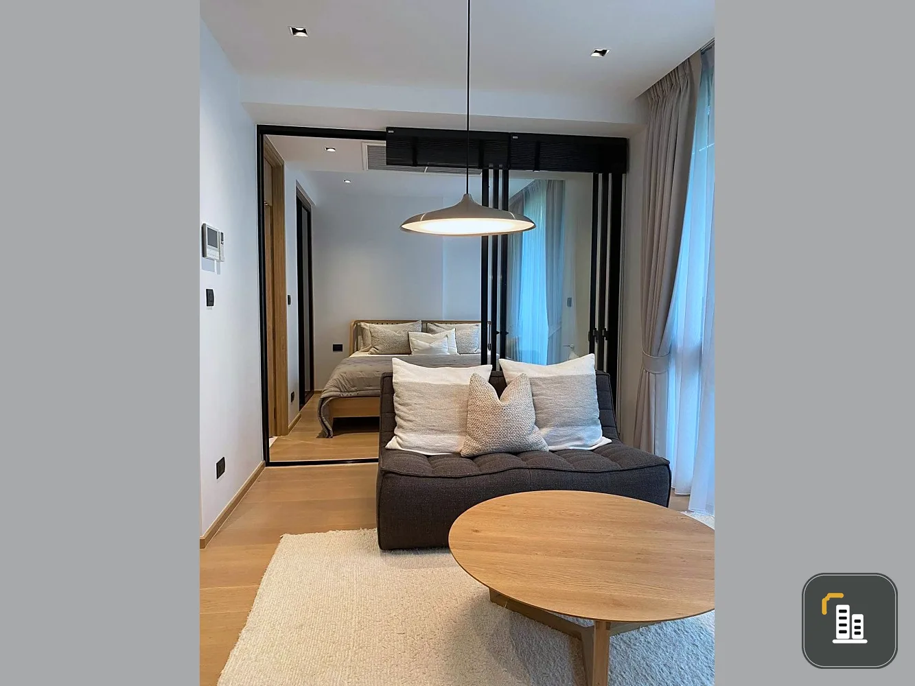 Condo for rent, Chalermnit Art de Maison Sukhumvit 53, north room, simple decoration, nice to live, book now.