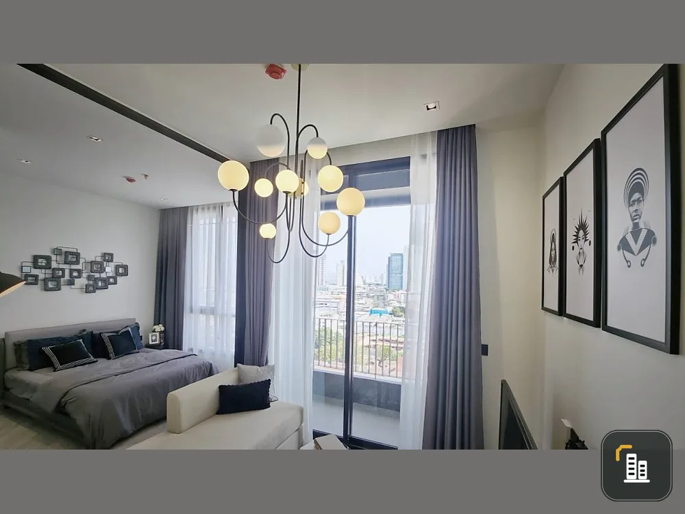 For rent or sale , Chapter Charoennakhon Riverside, a luxurious room with a view of the river, fully furnished, can book now, hurry up.