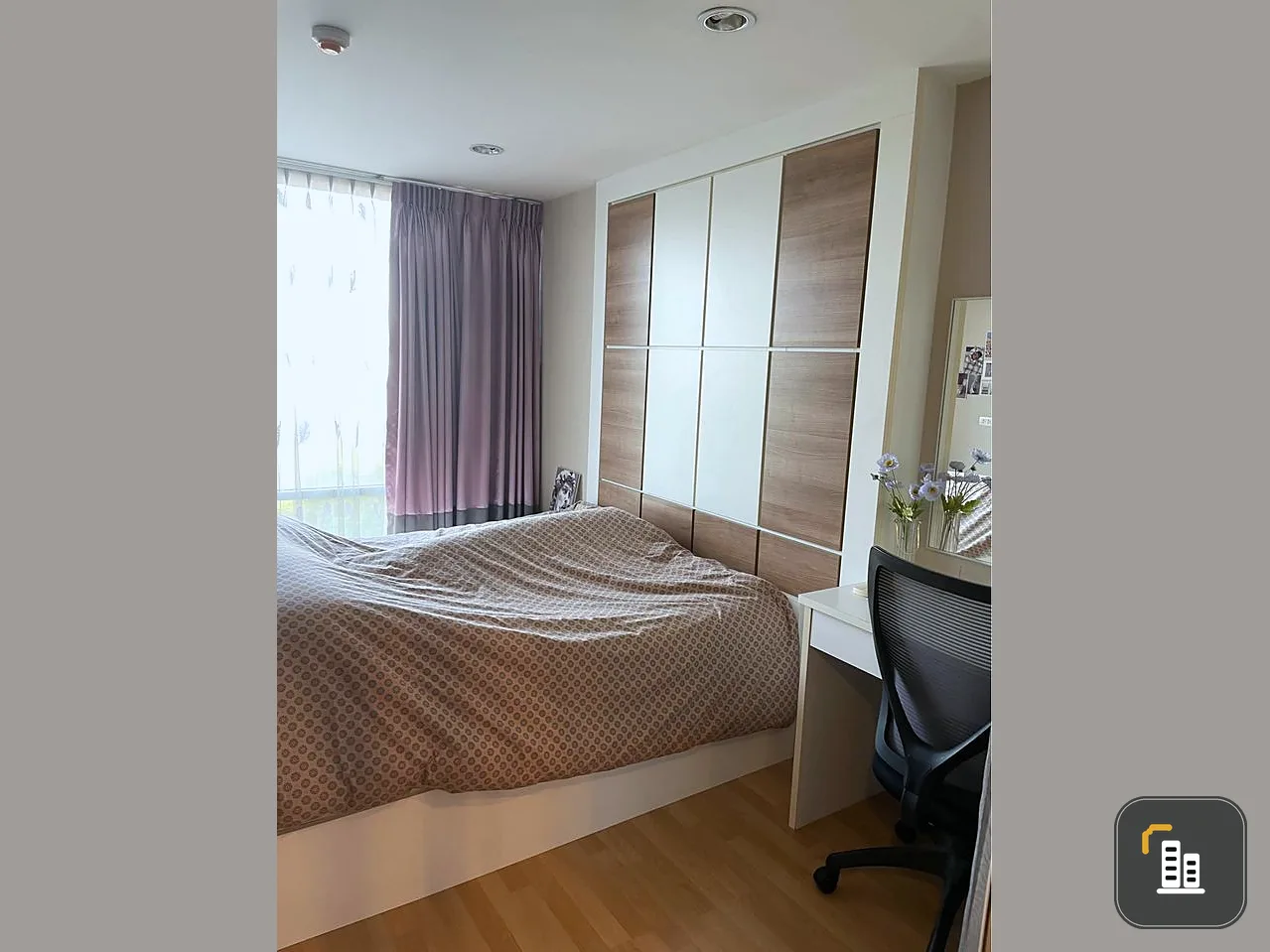 For rent or sale, The Raffle Condominium, 5th floor, tree view, fully furnished, built-in, decorated, hurry up and book now.