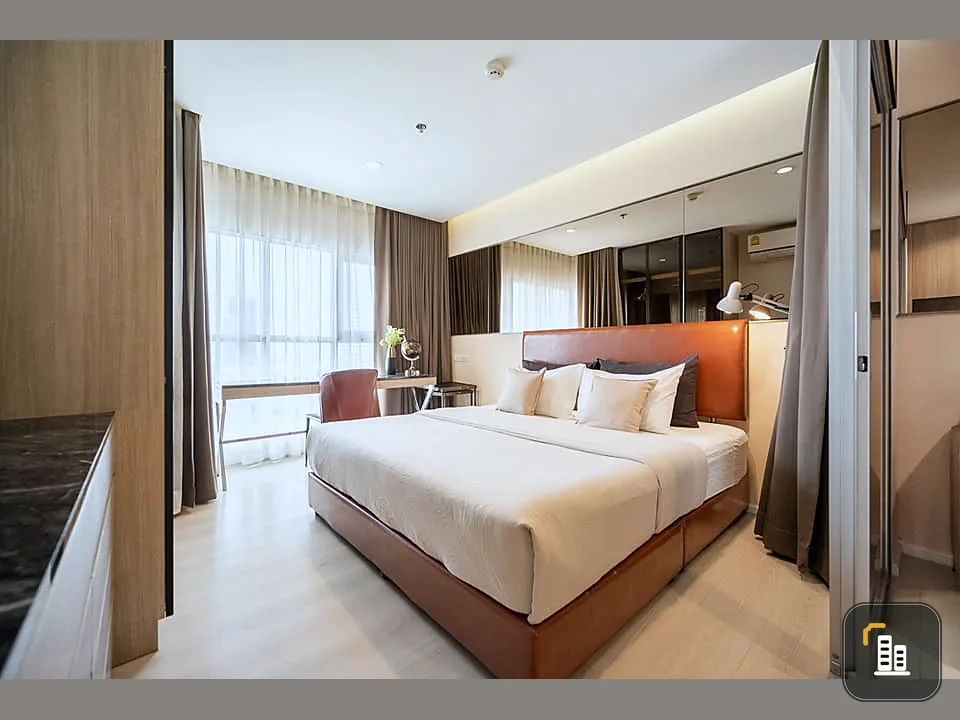Condo for rent, Aspire Sukhumvit 48, beautiful room, modern style, smooth tones, beautiful view, great price, hurry to book