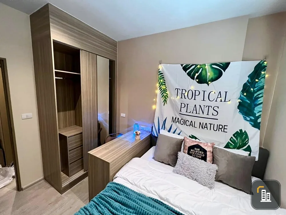 Condo for rent, Altitude Unicorn Sathorn-Tha Phra, beautifully decorated room, modern style, bright colors, great value, book now.