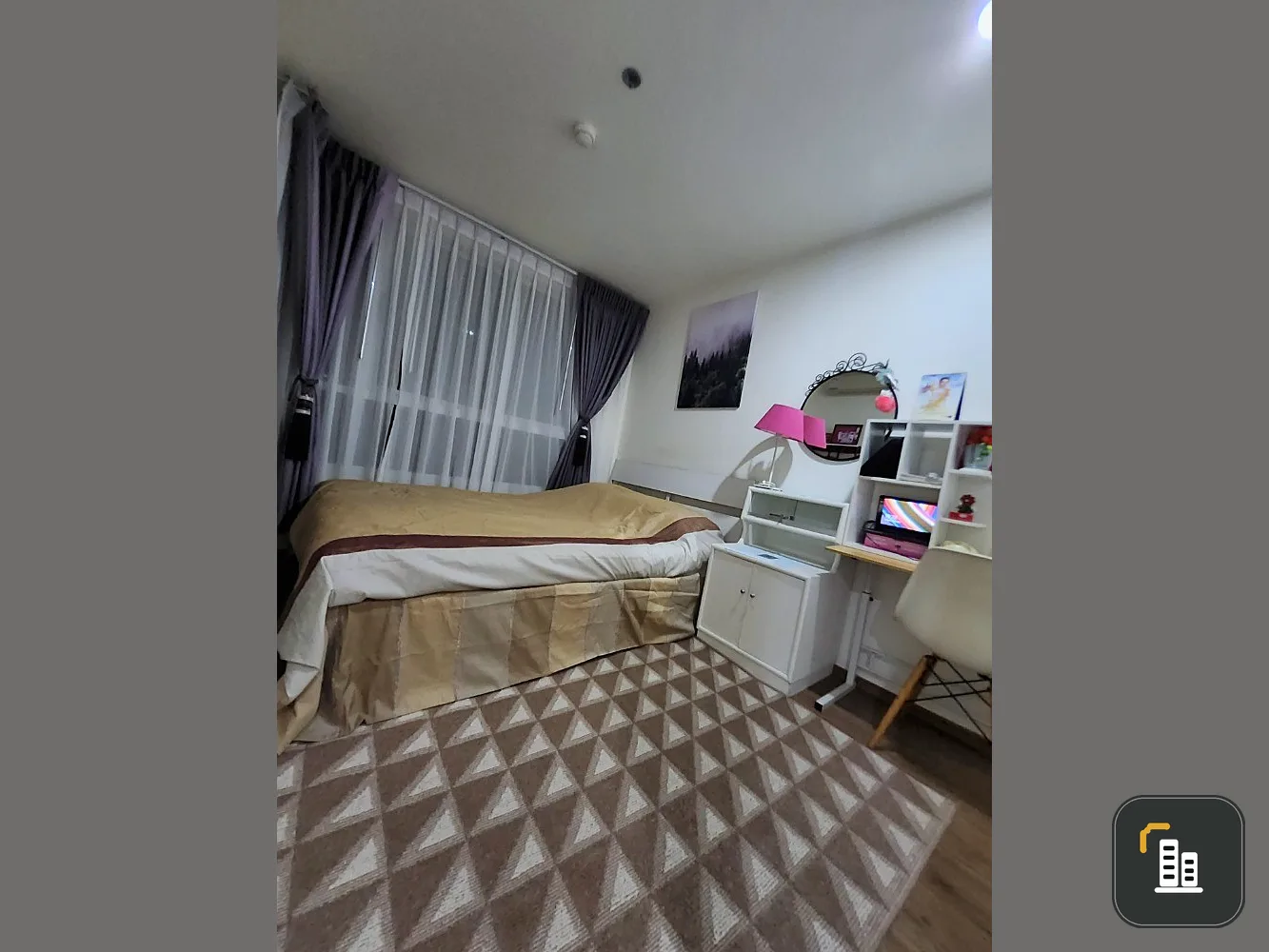 For rent, U Delight Rattanathibet, 1 bedroom, 1 bathroom, 9th floor, garden view and city view, very good price, book now.