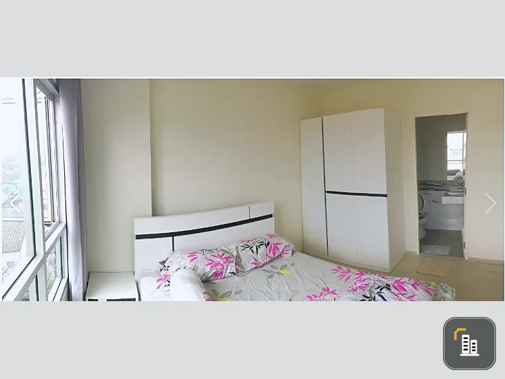 For rent, Pine Condominium, studio room, 26 sq m, 5th floor, clean white tone, best price, reserve now.
