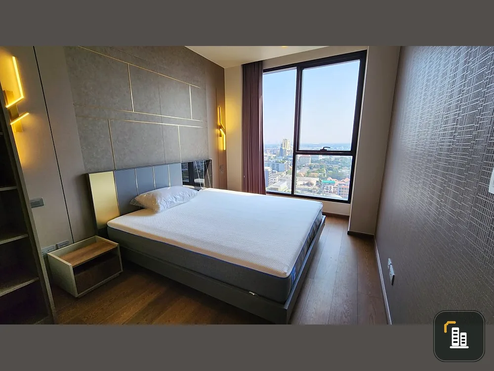 For rent, Ideo Q Sukhumvit 36, 19th floor, Chao Phraya River view, beautiful room, inviting, I can say that it's the best, book now.