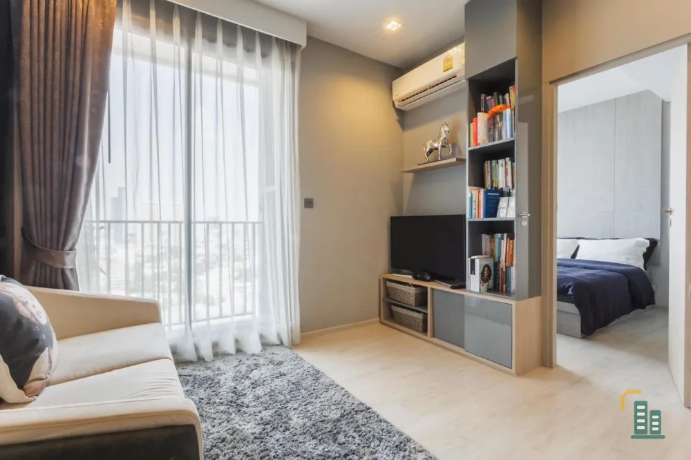 Condo for sale, M Thonglor, 17th floor, corner room, unblocked view, elegant decoration, openly pet friendly, book now