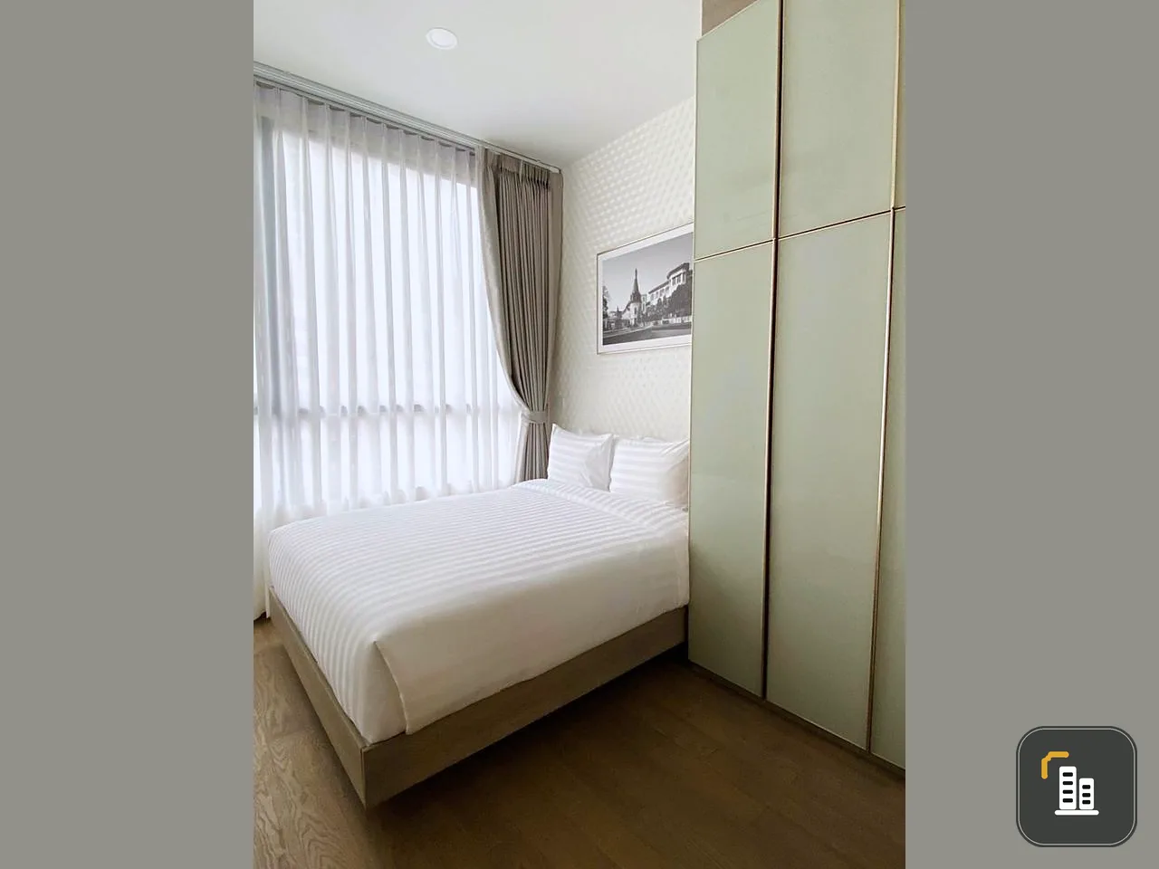 Condo for rent, Park Origin Phayathai, nice room, decorated with soft colors At the best price, hurry up to reserve.