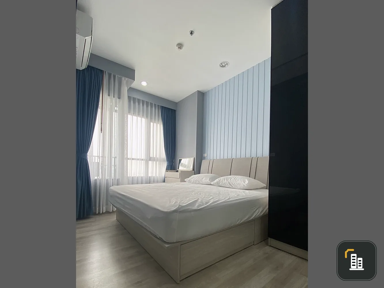 For rent, Niche Mono Mega Space Bangna condo, 33rd floor, beautiful view all day, perfectly divided living space, don't wait, book now