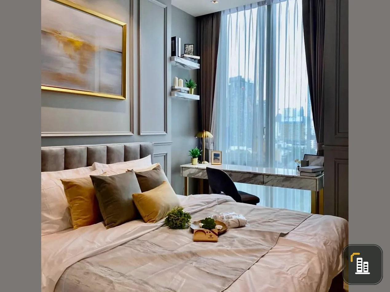 For rent, 28 Chidlom, 12th floor, spacious room, comfortable living, luxurious decoration, I can tell you that it's very nice to live in. Book now, su