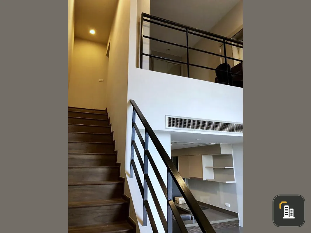 Sell or rent DUPLEX room 43.22 sqm, ceiling 5.8 meters, fully furnished, new room, 1st hand, beautiful, beautiful