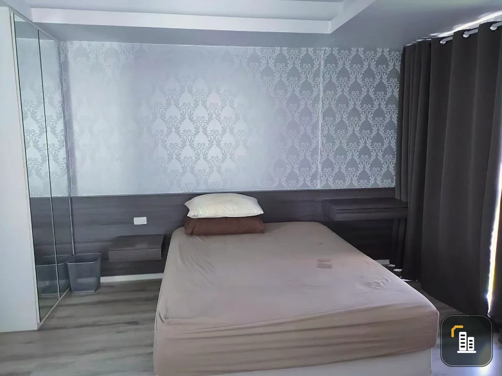 For rent, Double lake condo, decorated room, hundred classes Ready to move in immediately, fully furnished, complete in one place