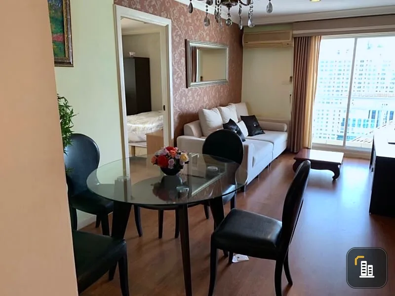 Condo for rent, Grand Park View Asoke, very high floor, the best view, fully furnished, can move in